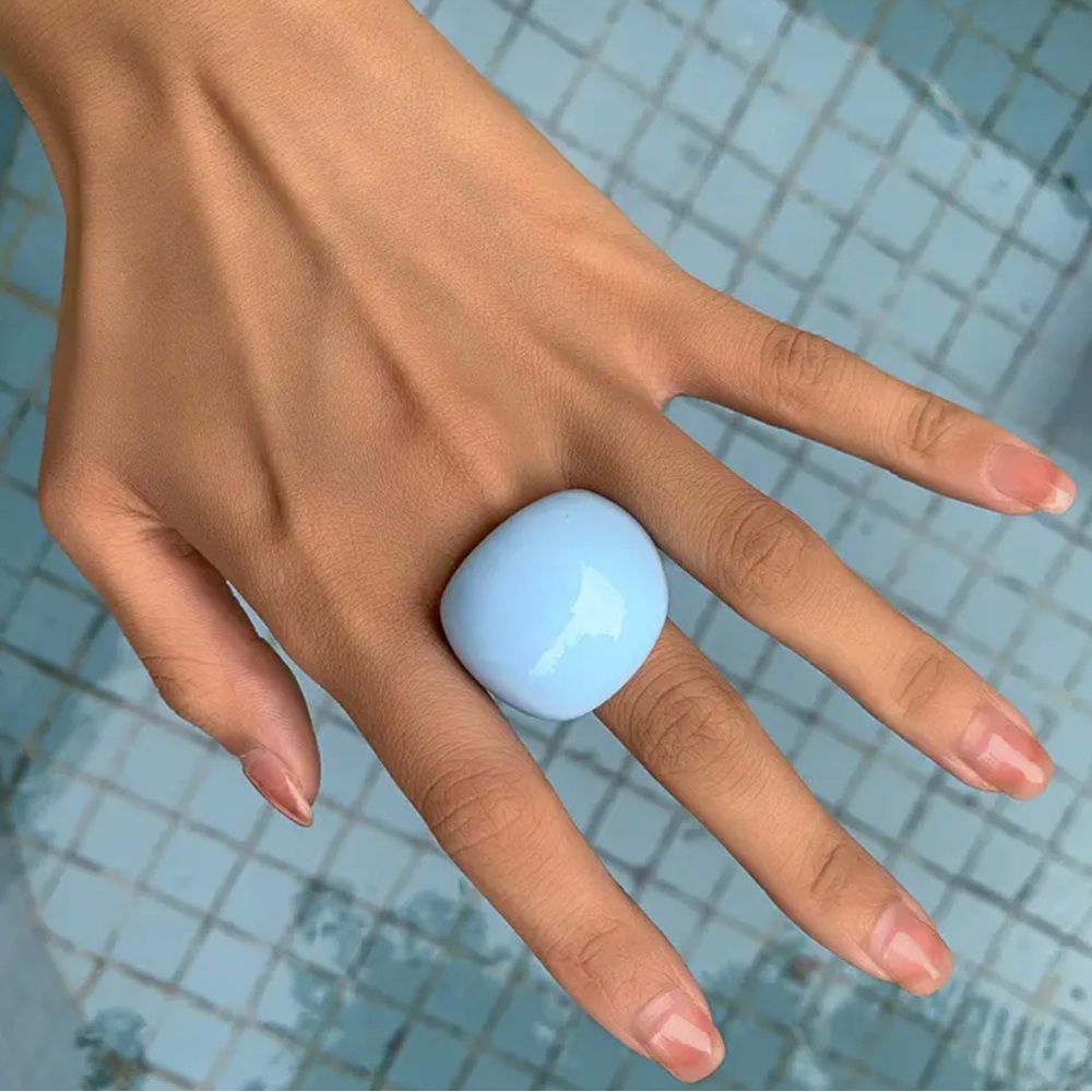 BOLD AND CHUNKY resin ring-bright color & comfortable fit-perfect statement ring